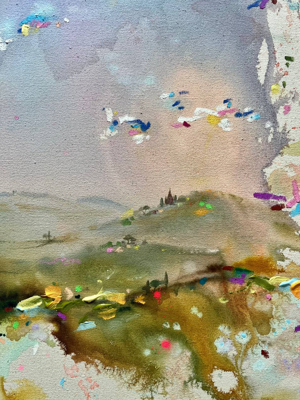 TEMPEL DER SEELE | Originalgemälde I Abstrakte Kunst auf rohem Leinwand – Bild 7