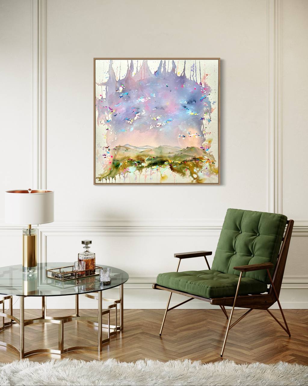 TEMPEL DER SEELE | Originalgemälde I Abstrakte Kunst auf rohem Leinwand – Bild 4