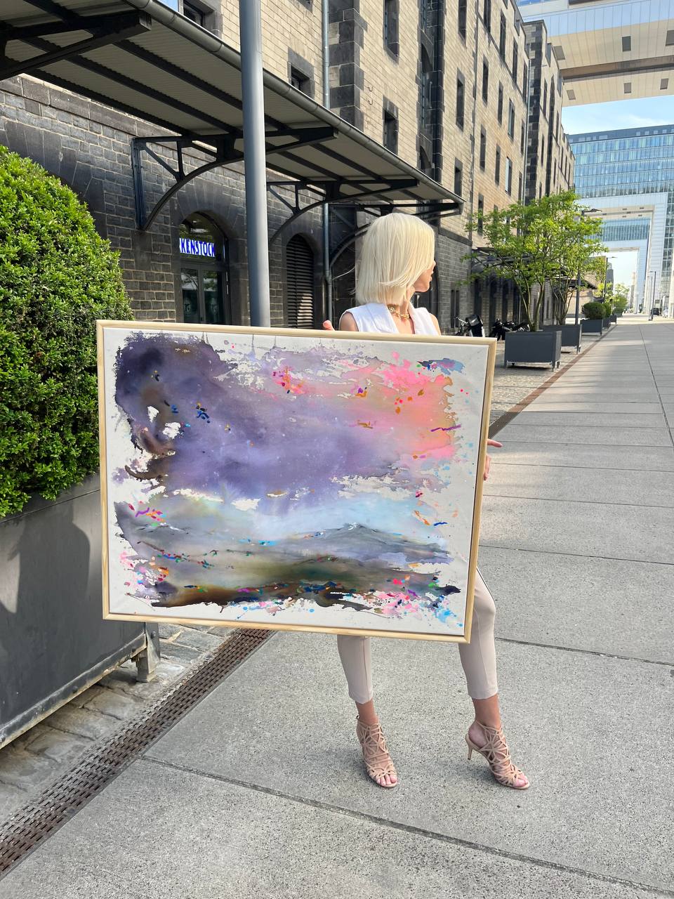 WENN DER SOMMERREGEN KOMMT | Acrylgemälde I Abstrakte Kunst auf rohem Leinwand – Bild 2