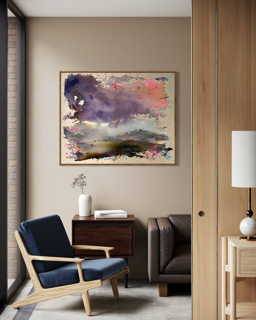 WENN DER SOMMERREGEN KOMMT | Acrylgemälde I Abstrakte Kunst auf rohem Leinwand – Bild 7