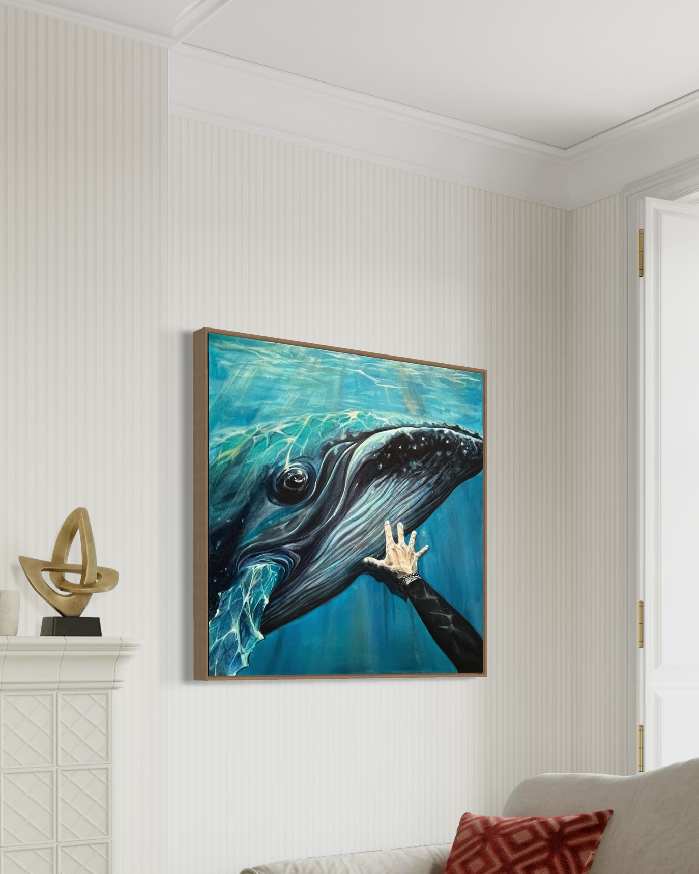 DAS BESTREBEN NACH DEM UNBEKANNTEN | Wal Gemälde Acryl auf Leinwand 100×100 cm auf roher Leinwand | modernes Bild – Bild 3