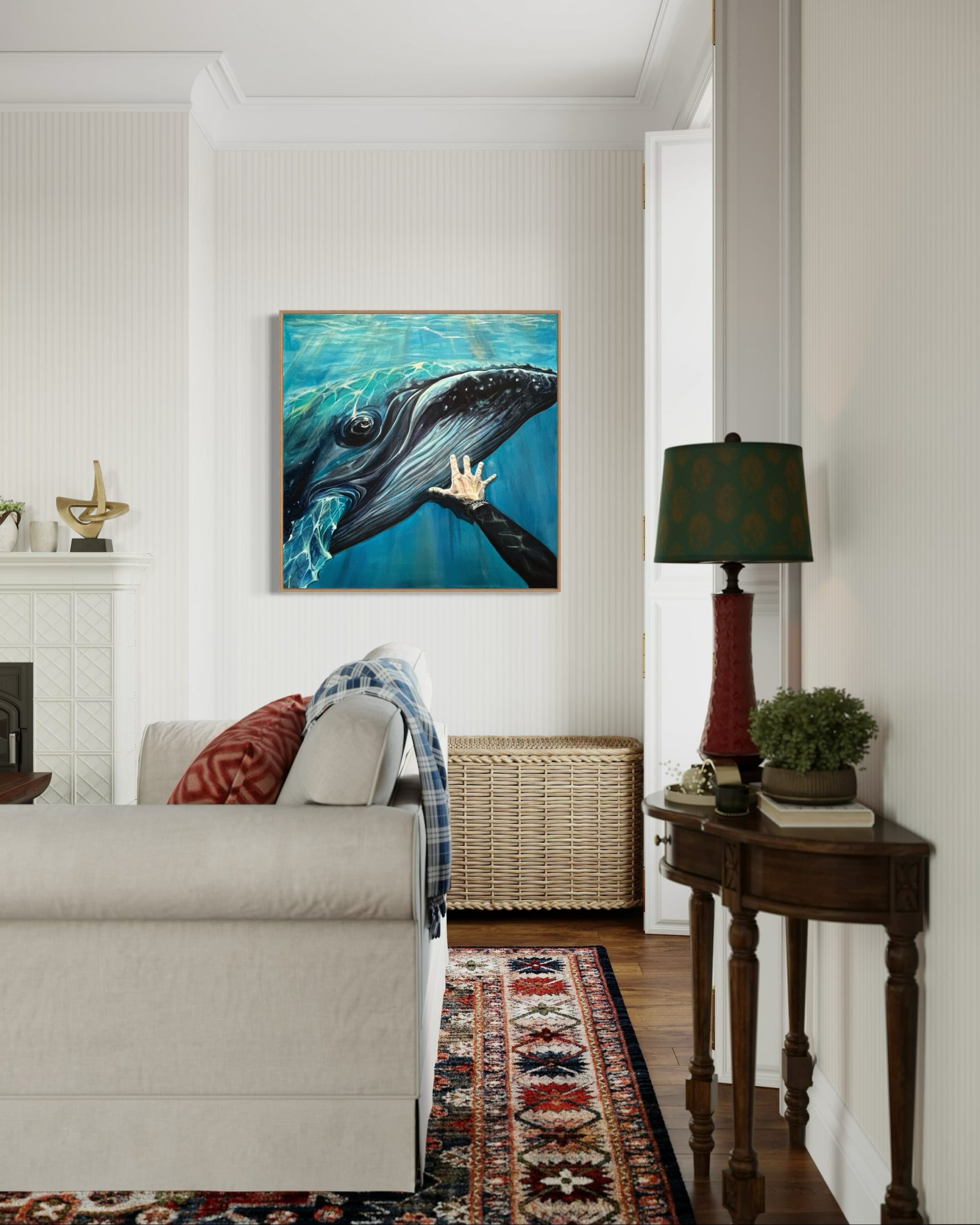 DAS BESTREBEN NACH DEM UNBEKANNTEN | Wal Gemälde Acryl auf Leinwand 100×100 cm auf roher Leinwand | modernes Bild – Bild 4