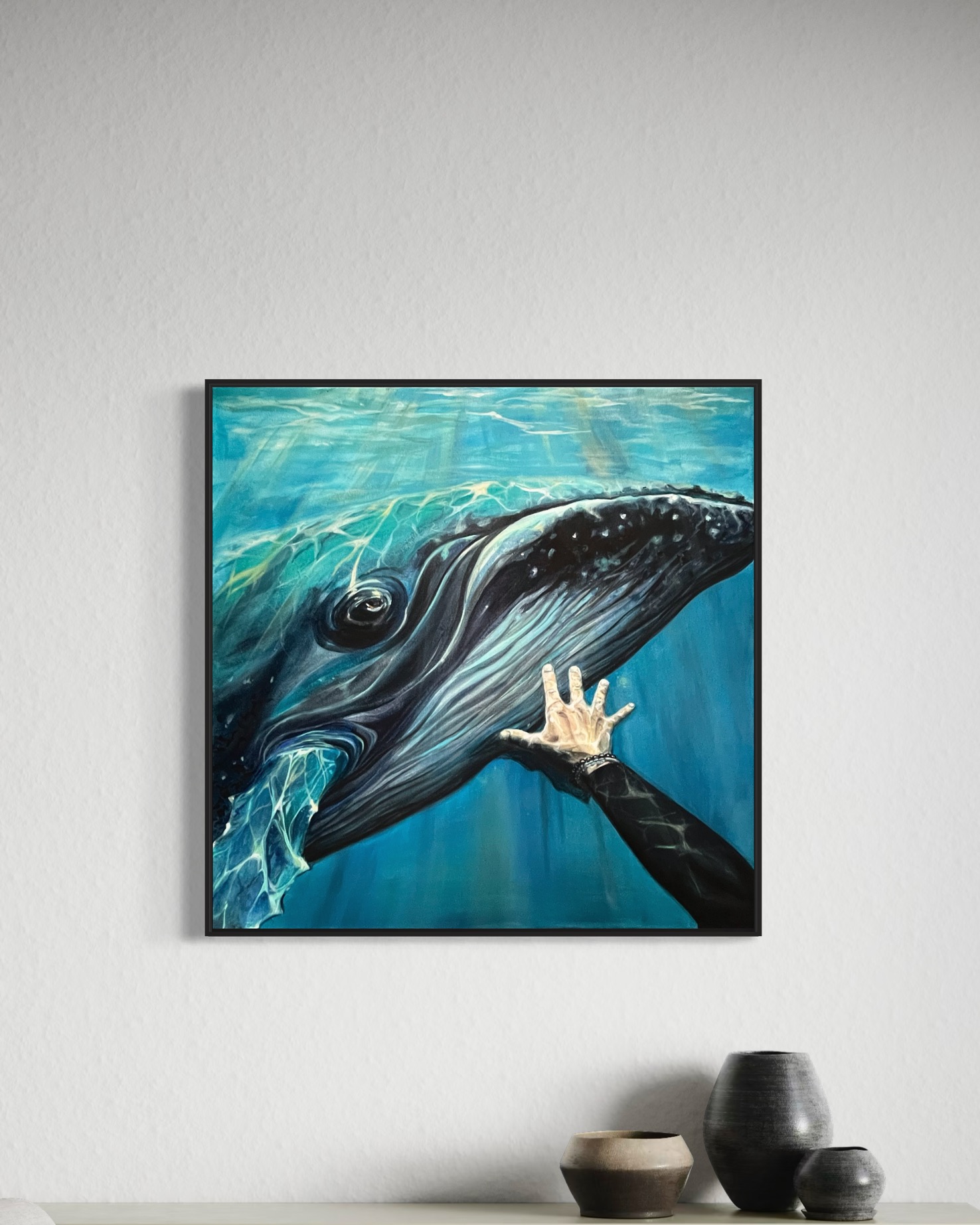 DAS BESTREBEN NACH DEM UNBEKANNTEN | Wal Gemälde Acryl auf Leinwand 100×100 cm auf roher Leinwand | modernes Bild – Bild 6