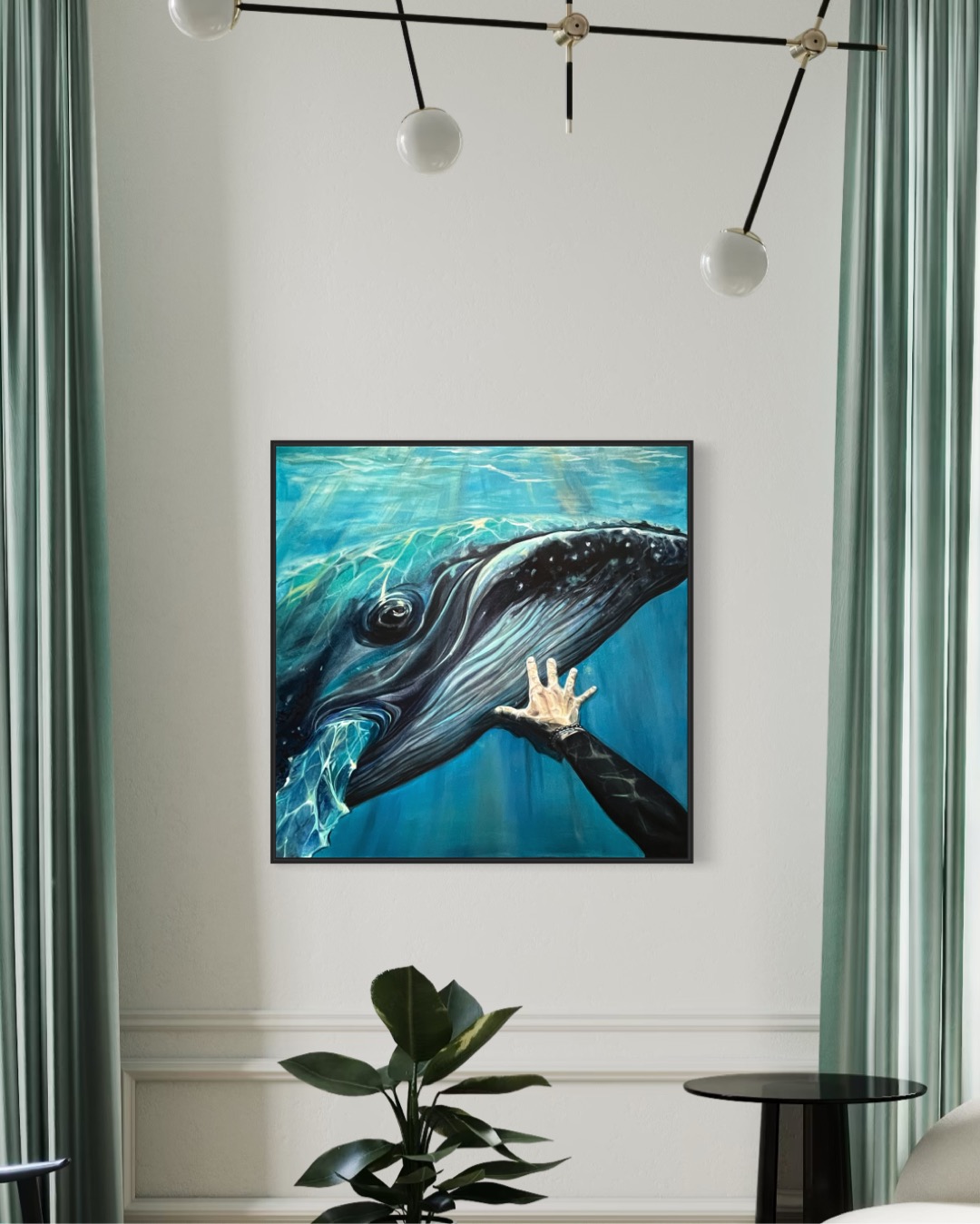 DAS BESTREBEN NACH DEM UNBEKANNTEN | Wal Gemälde Acryl auf Leinwand 100×100 cm auf roher Leinwand | modernes Bild – Bild 7