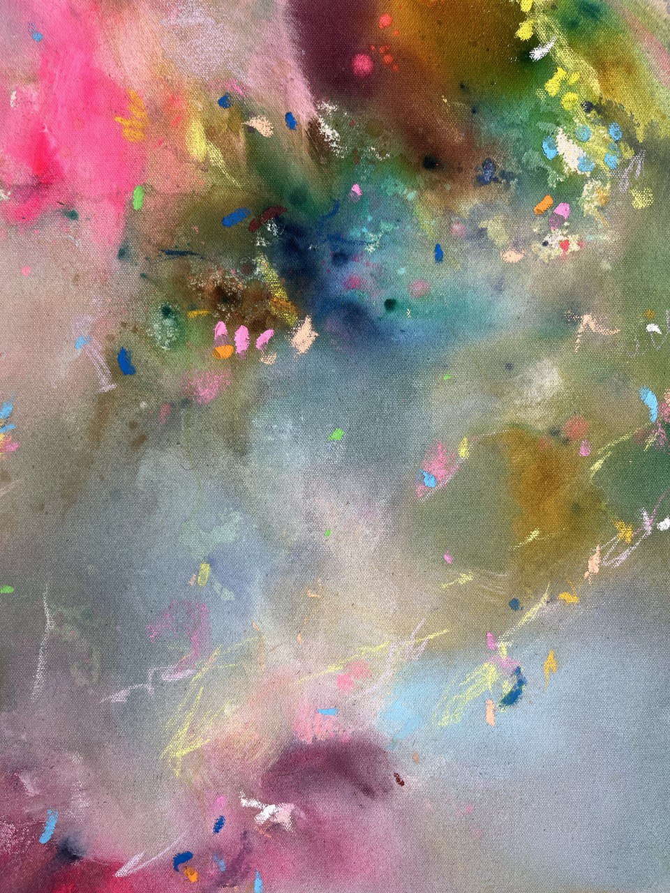 GEMINI II | Abstraktes Akrylgemälde | Modernes Bild auf rohem Leinwand – Bild 5