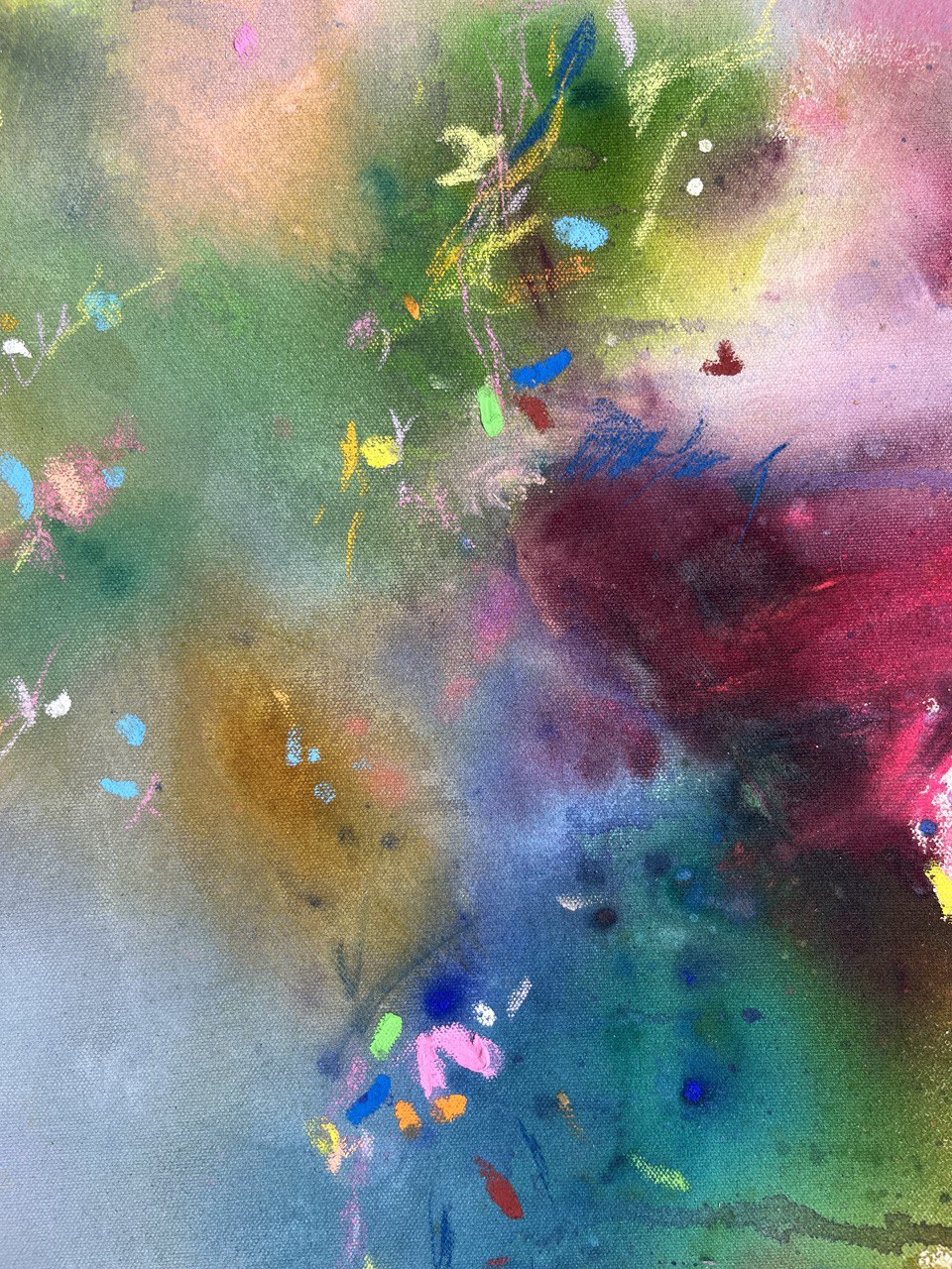 GEMINI II | Abstraktes Akrylgemälde | Modernes Bild auf rohem Leinwand – Bild 7