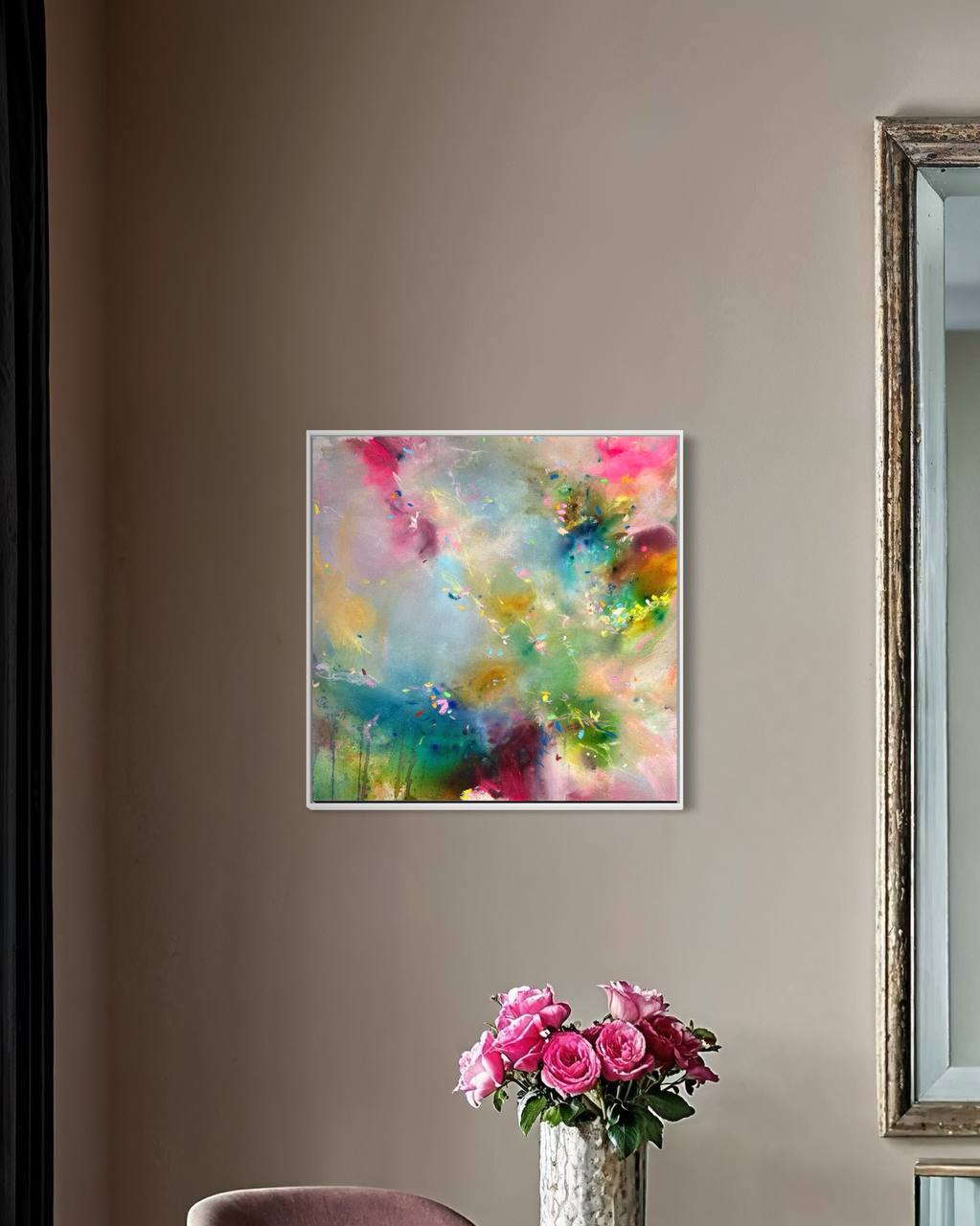 GEMINI II | Abstraktes Akrylgemälde | Modernes Bild auf rohem Leinwand – Bild 4