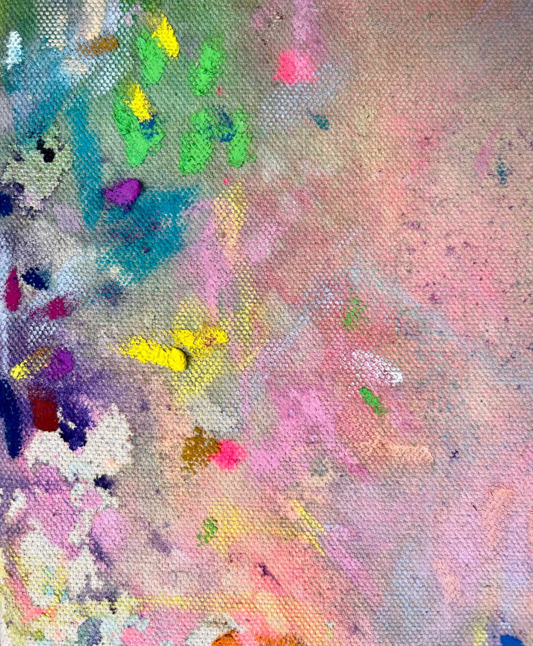 GOOD VIBES ONLY| kleine abstrakte Malerei 30x30 cm im Holzrahmen | einzigartiges Kunstgeschenk – Bild 3